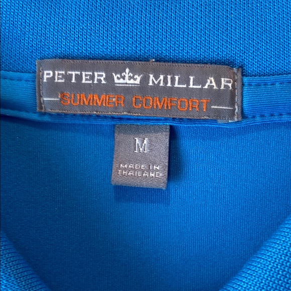 Peter Millar Blue Polo Shirt Classic Style - Picture 2 of 2